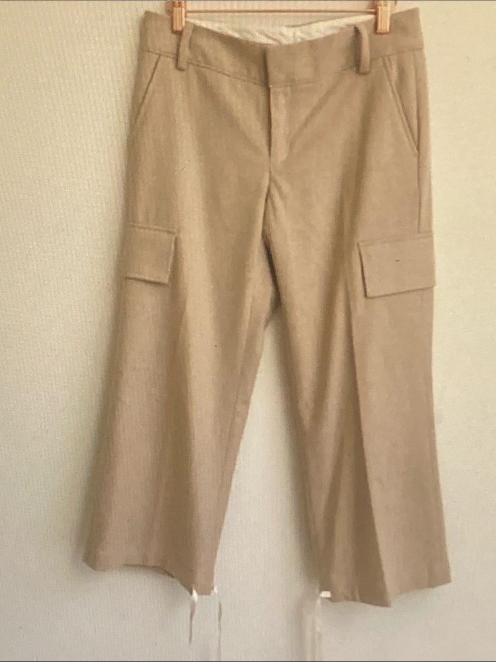 Banana Republic Taupe Cropped Cargo Pants